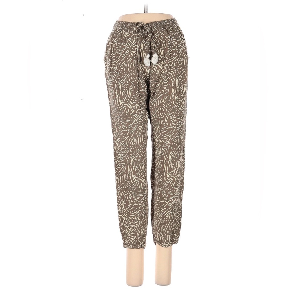 Beachgold Lightweight Taupe and Beige Animal Print Rayon Pants Size XS